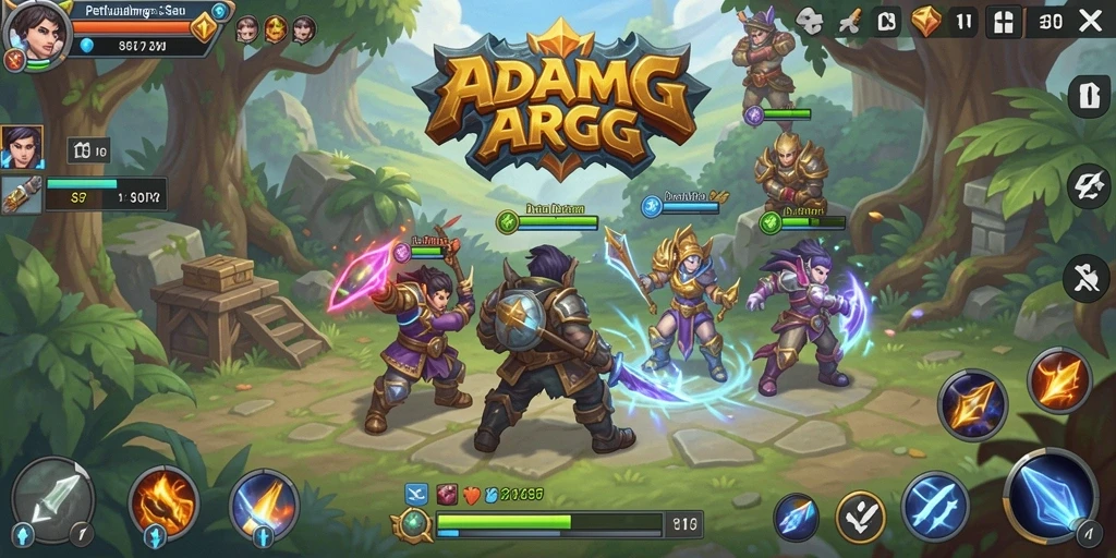 Tampilan gameplay menegangkan di dalam ADAM77 dengan pertempuran epik.