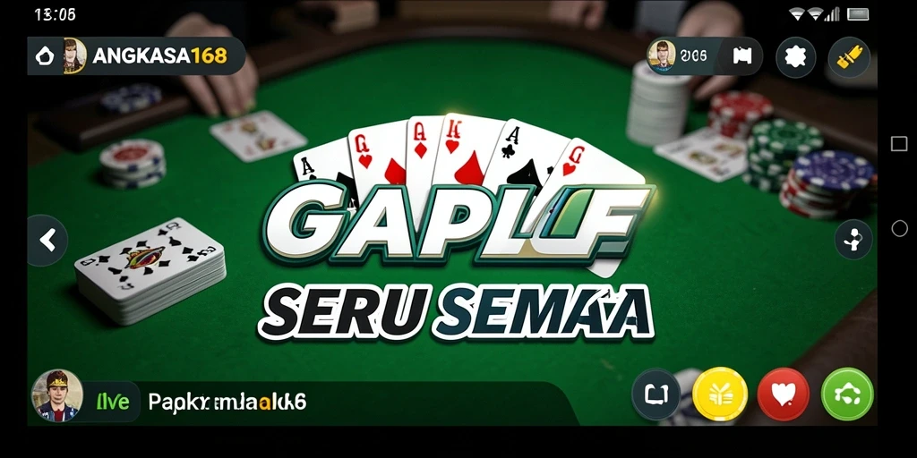 Tampilan gameplay Gaple yang seru dan interaktif di ANGKASA168.