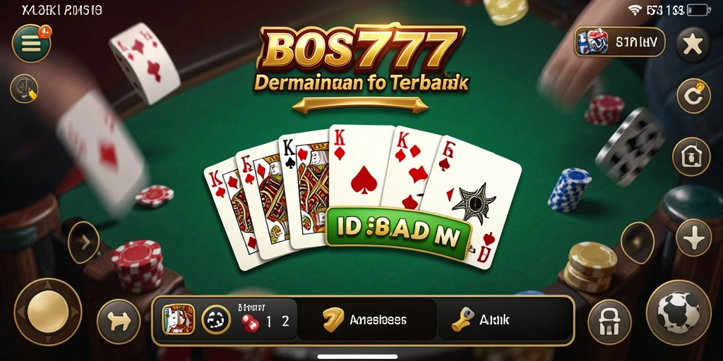 Tampilan gameplay yang seru di dalam BOS777 domino.