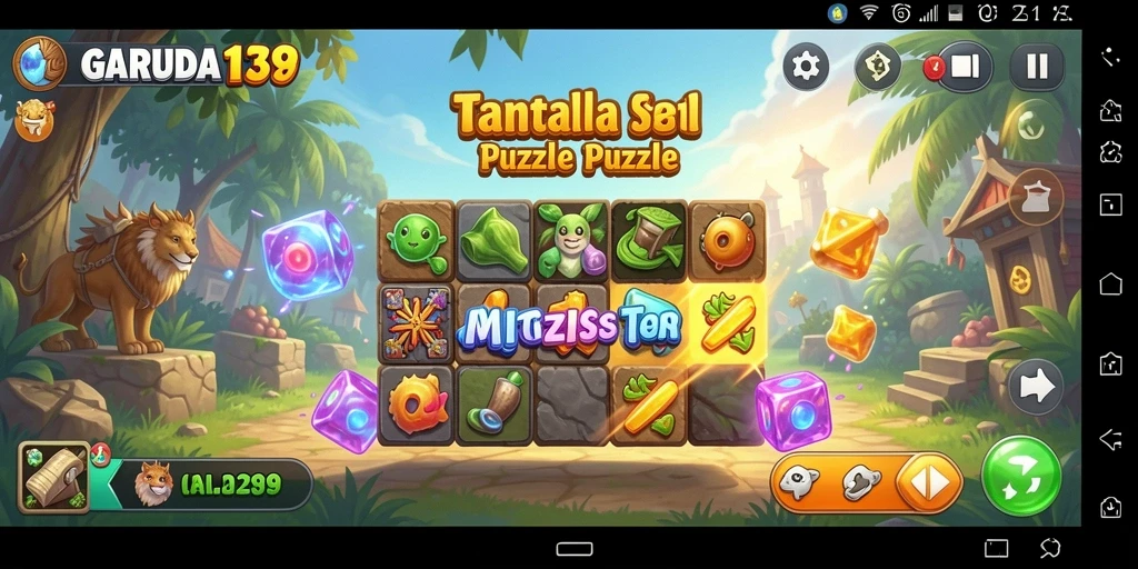 Screenshot gameplay GARUDA138 menampilkan tantangan puzzle yang menarik.
