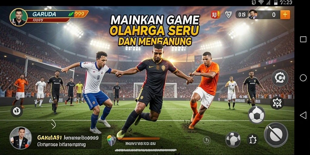 Tampilan penuh aksi di <strong>GARUDA999</strong> dengan suasana pertandingan yang menegangkan.