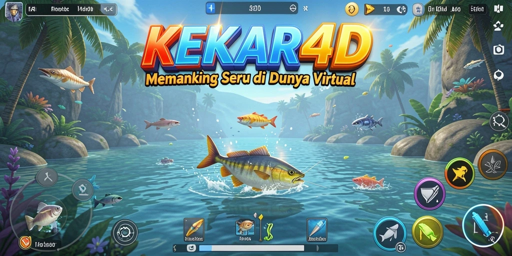Gameplay KEKAR4D yang seru dan mendebarkan saat memancing.