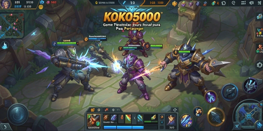 Gameplay MOBA KOKO5000 yang seru dan mendebarkan.