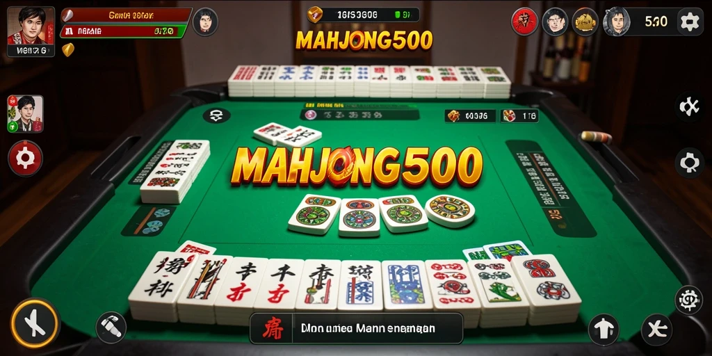 Tampilan gameplay seru dan interaktif di MAHJONG500.