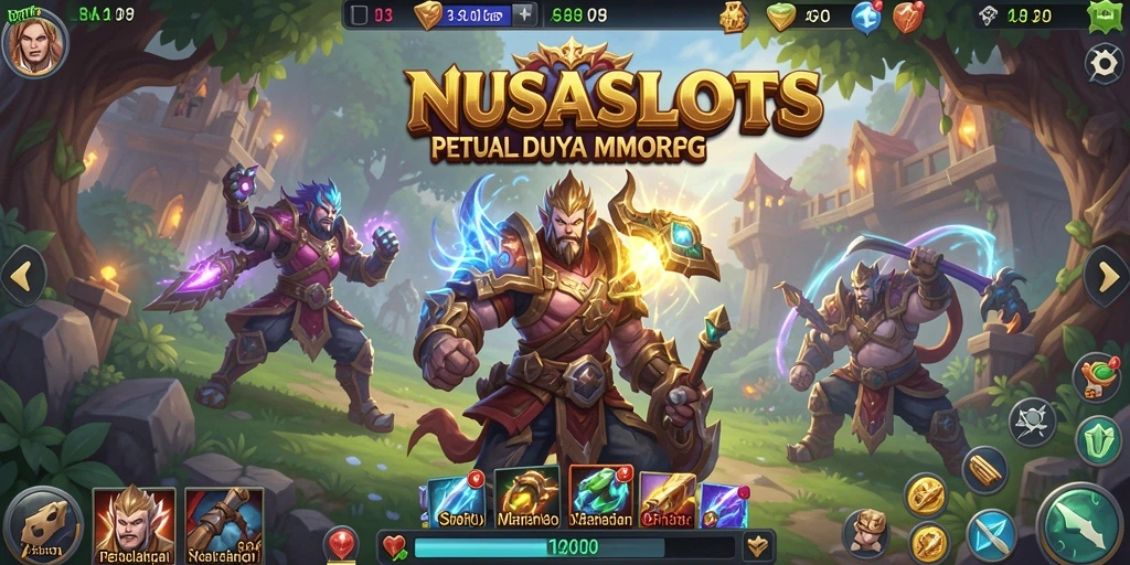 Tangkapan layar menampilkan gameplay seru NUSASLOTS dengan pertempuran yang mendebarkan.