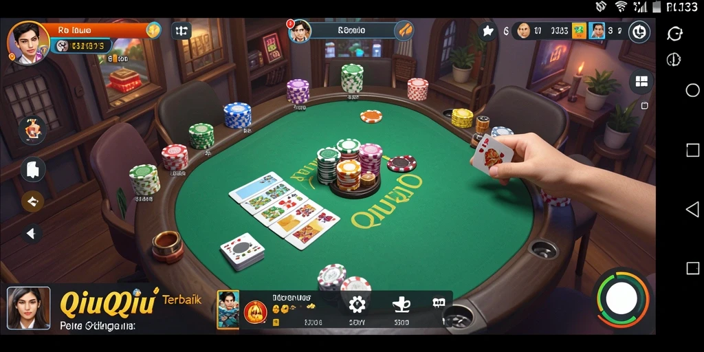 Screenshot menampilkan aksi seru dalam gameplay QiuQiu.