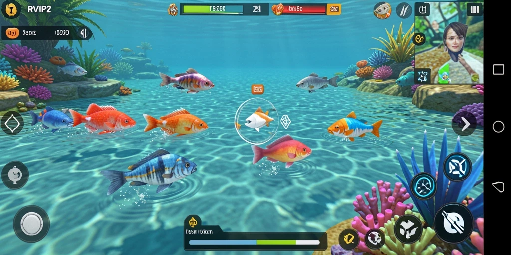 Tampilan memukau dari gameplay Tembak Ikan di RVIP2.