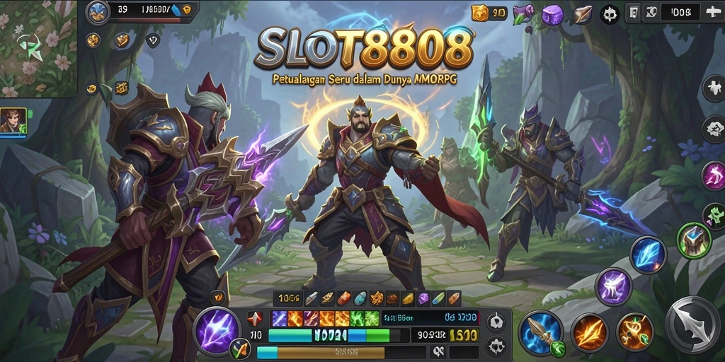 Tangkapan layar menampilkan aksi seru dalam gameplay MMORPG SLOT8808.