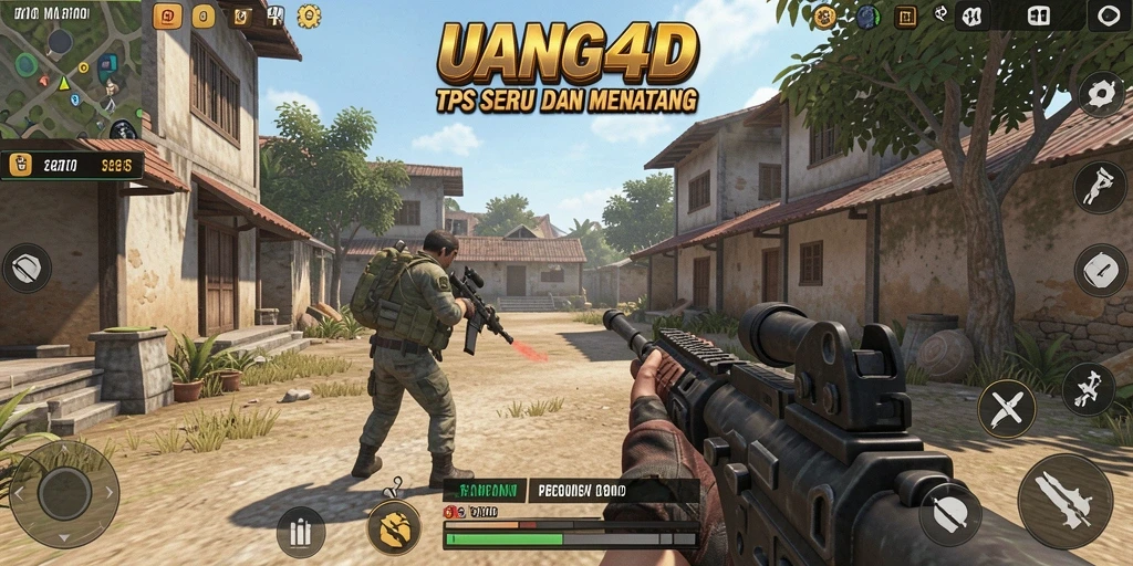 Tangkapan layar UANG4D menampilkan aksi pertempuran intens di mode TPS.