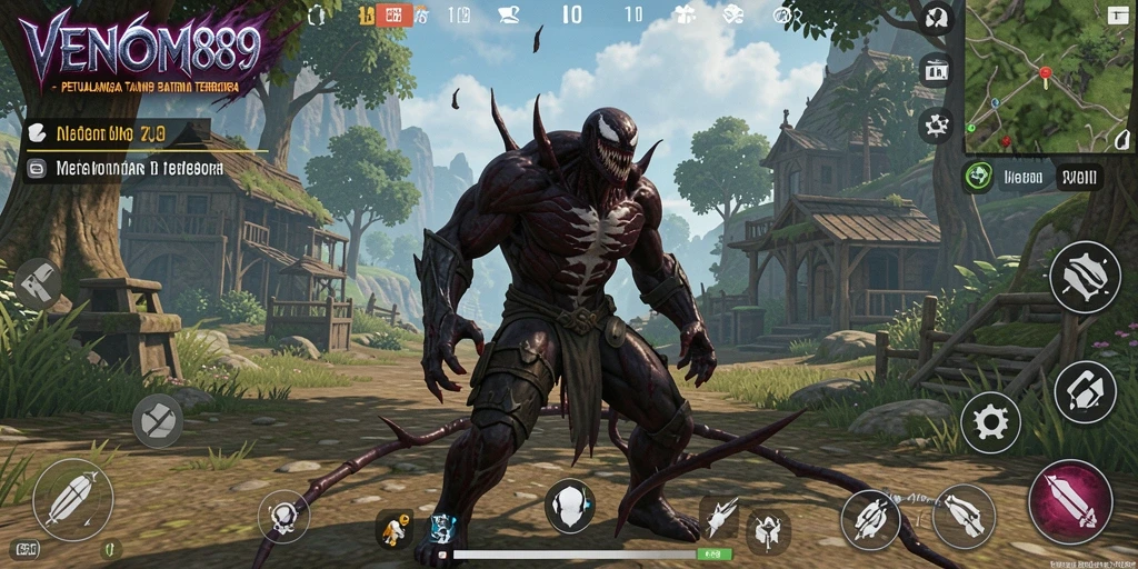 Screenshot utama dari gameplay Open World yang mendebarkan di VENOM889.